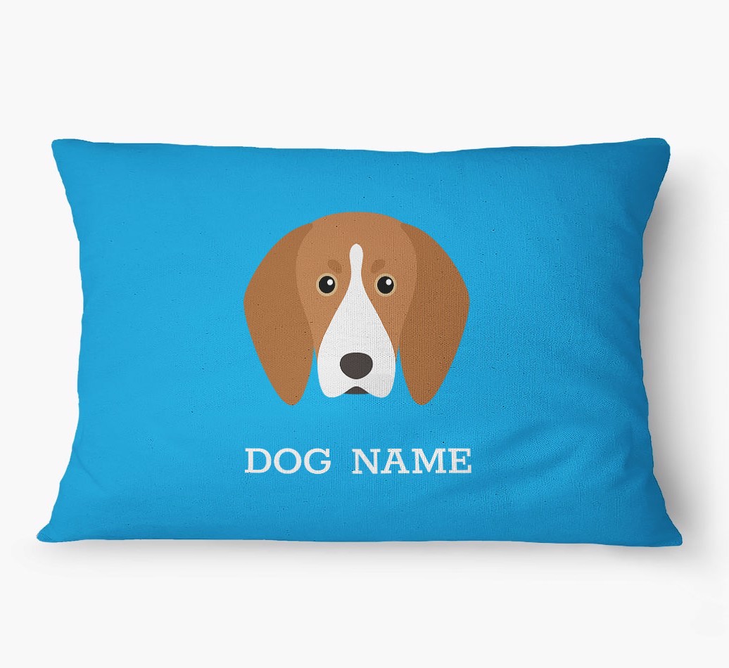 'Yappicon and Name' - Personalized {breedFullName} Dog Bed