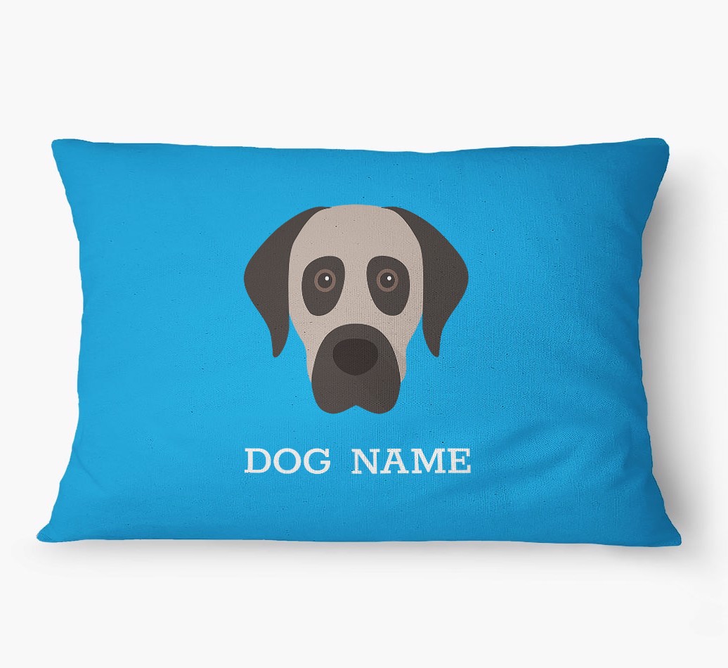 'Yappicon and Name' - Personalized {breedFullName} Dog Bed