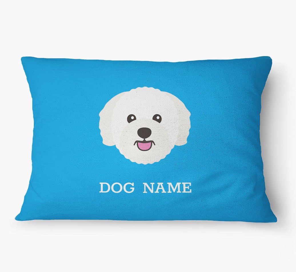 'Yappicon and Name' - Personalized {breedFullName} Dog Bed
