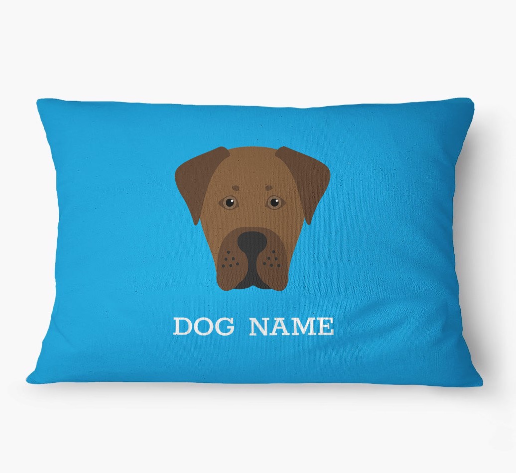 'Yappicon and Name' - Personalized {breedFullName} Dog Bed
