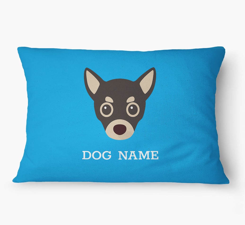 'Yappicon and Name' - Personalized {breedFullName} Dog Bed