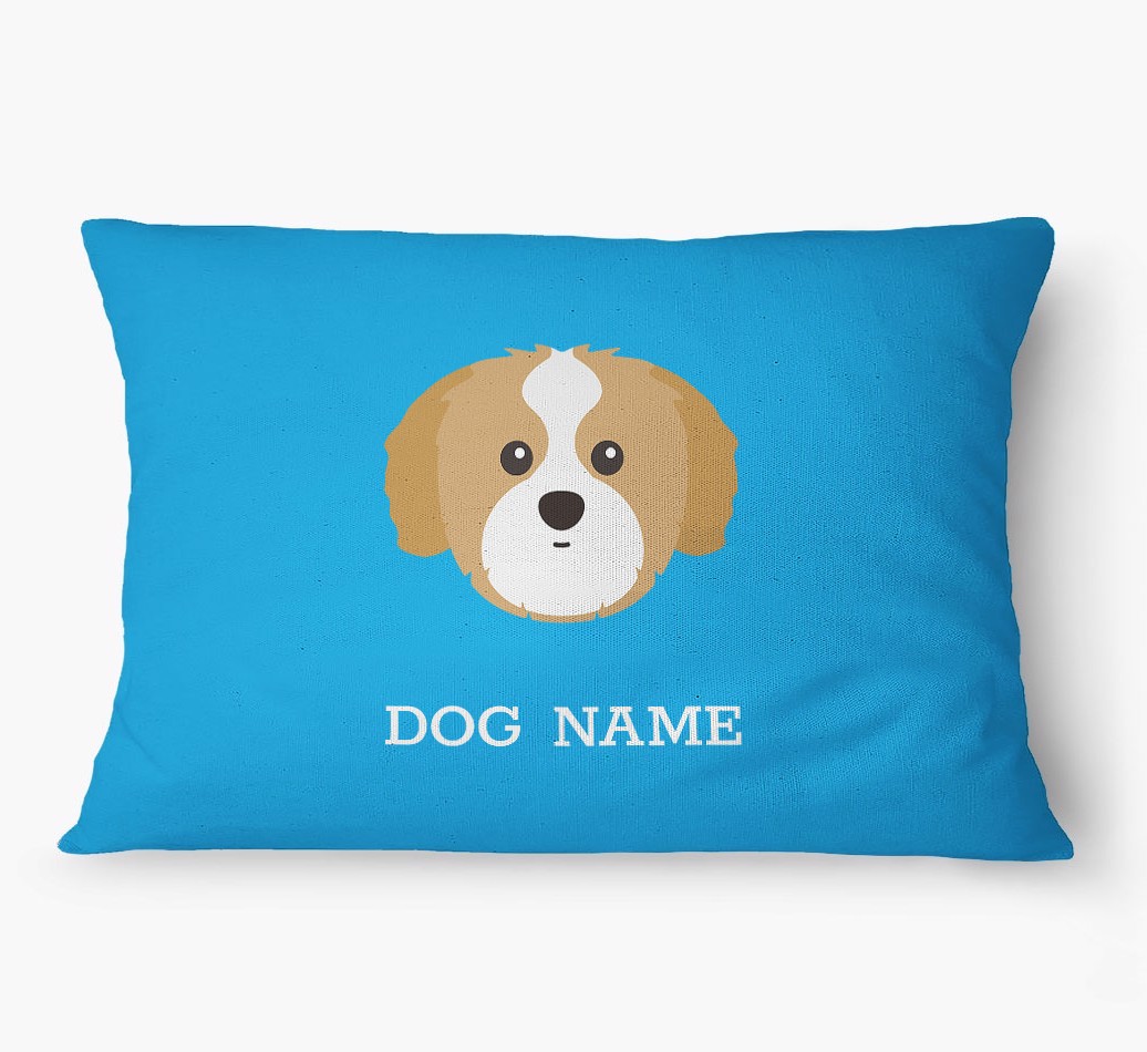 'Yappicon and Name' - Personalized {breedFullName} Dog Bed