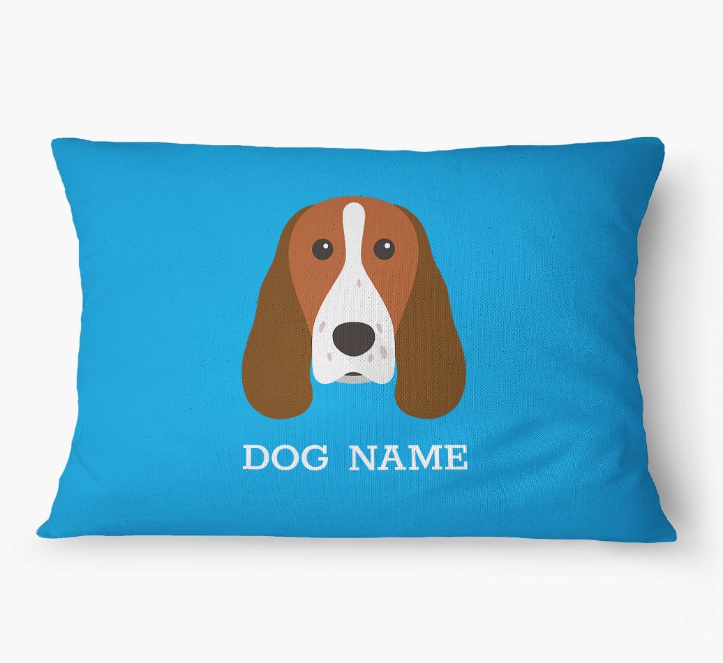 'Yappicon and Name' - Personalized {breedFullName} Dog Bed