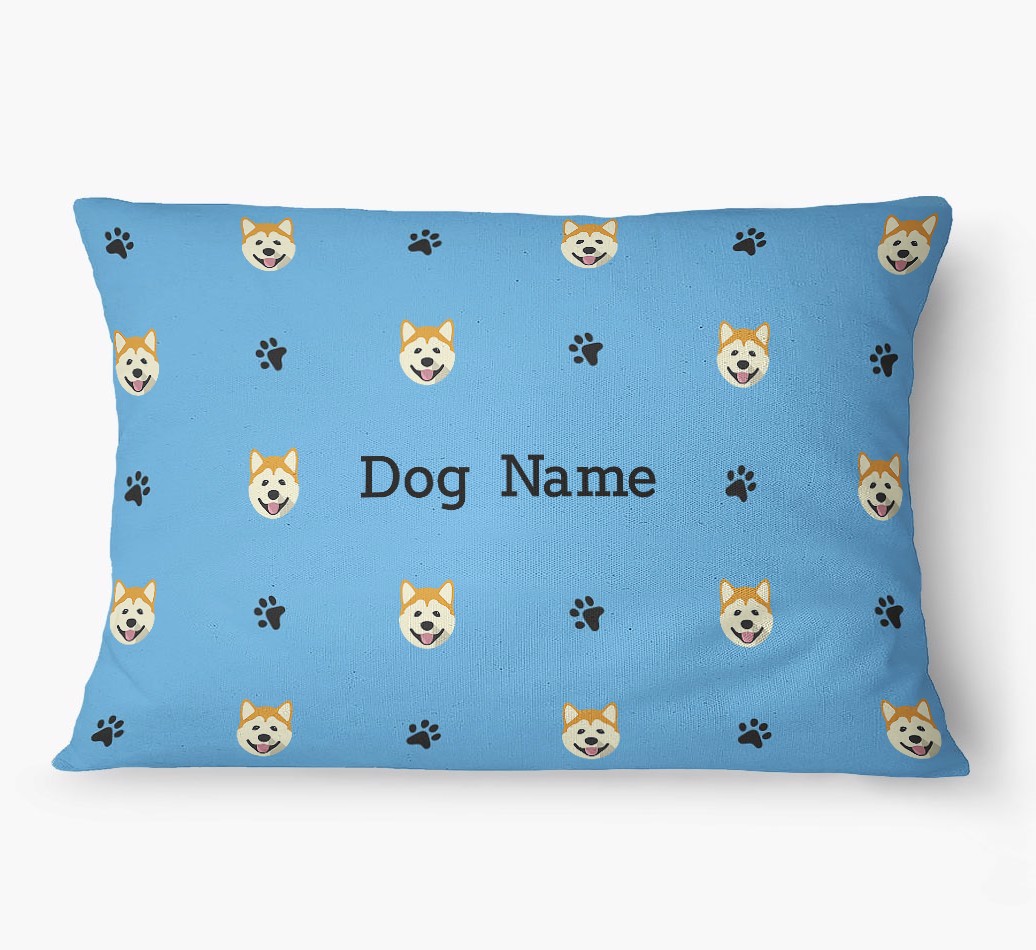 'Paw Print Pattern' - Personalised {breedFullName} Dog Bed