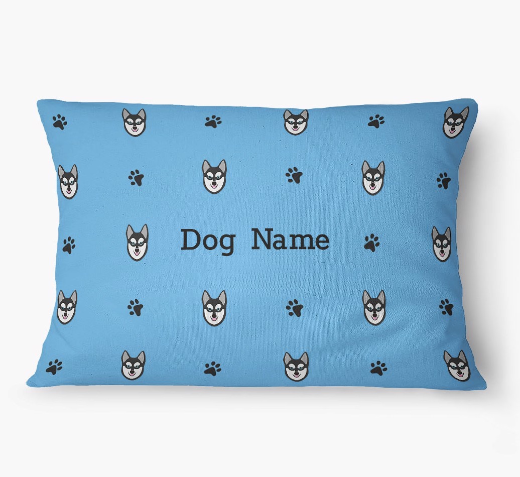 'Paw Print Pattern' - Personalised {breedFullName} Dog Bed