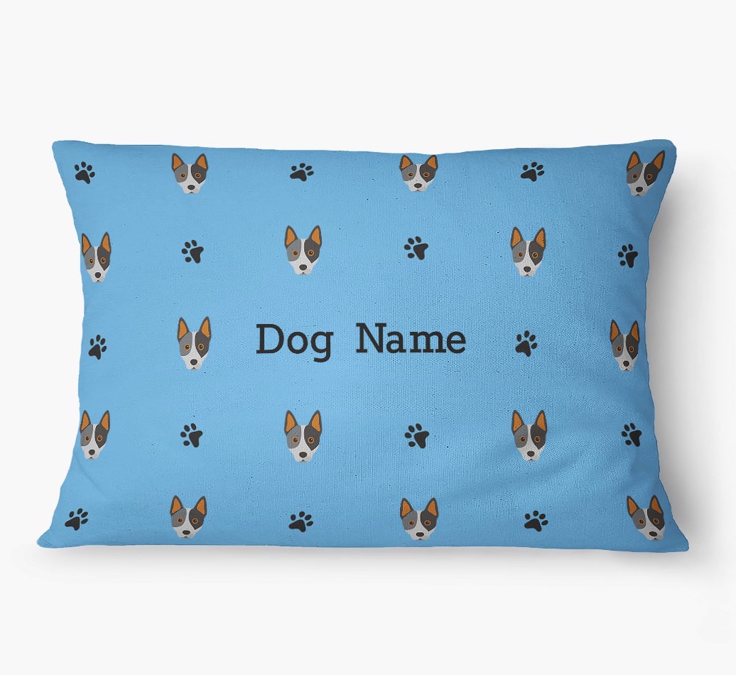 'Paw Print Pattern' - Personalized {breedFullName} Dog Bed