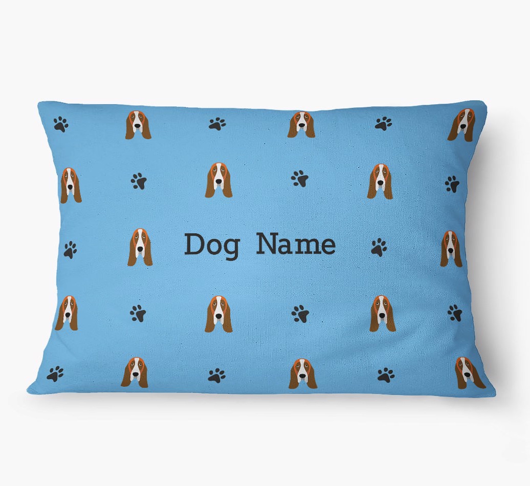 'Paw Print Pattern' - Personalized {breedFullName} Dog Bed