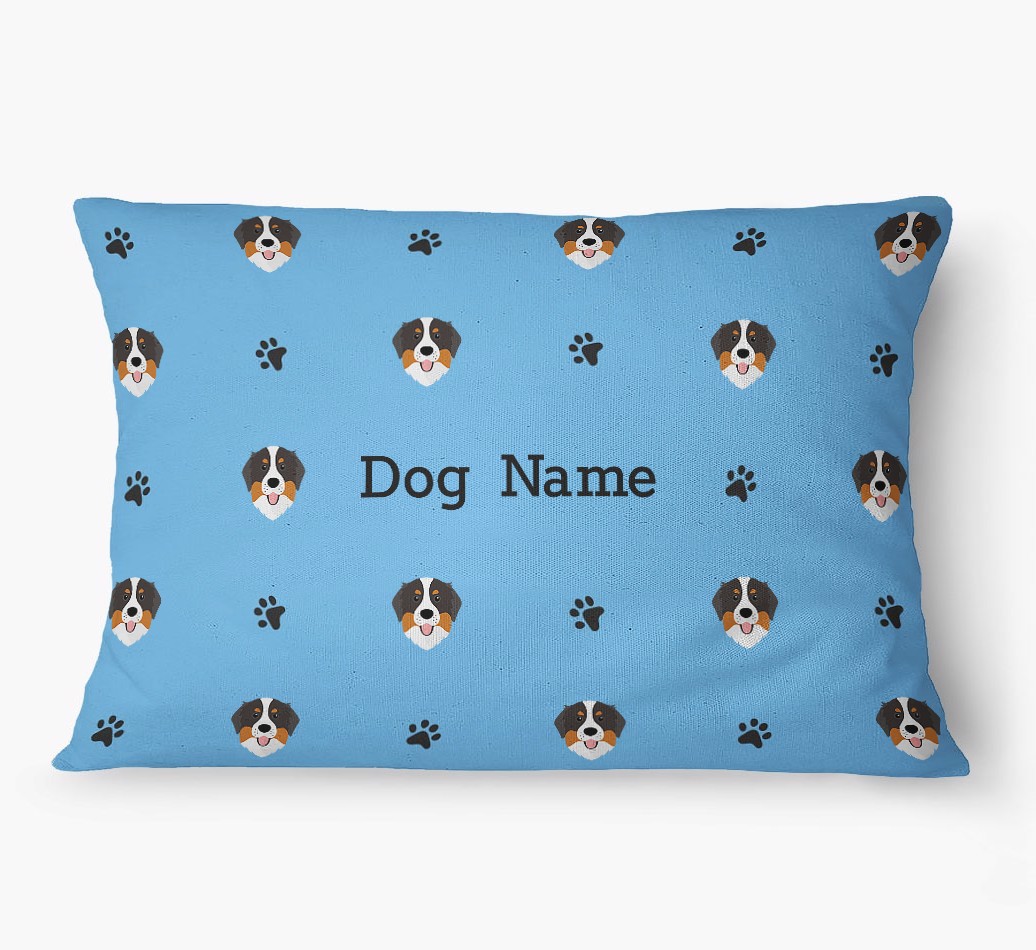 'Paw Print Pattern' - Personalized {breedFullName} Dog Bed