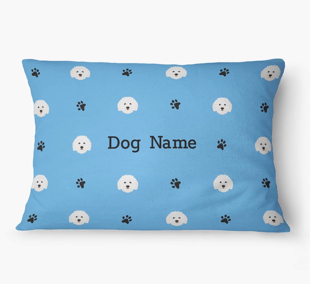 'Paw Print Pattern' - Personalized {breedFullName} Dog Bed