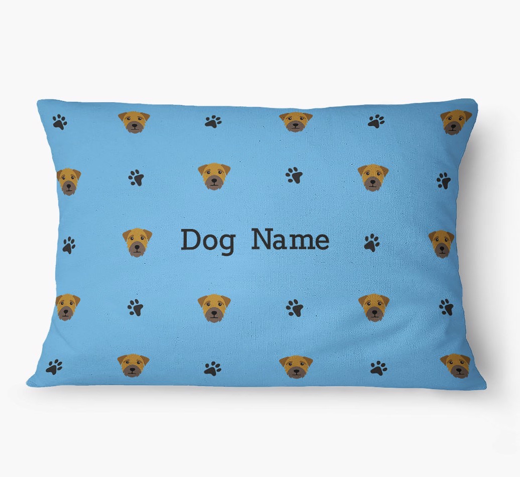 'Paw Print Pattern' - Personalized {breedFullName} Dog Bed