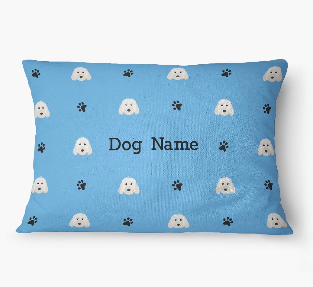 'Paw Print Pattern' - Personalized {breedFullName} Dog Bed