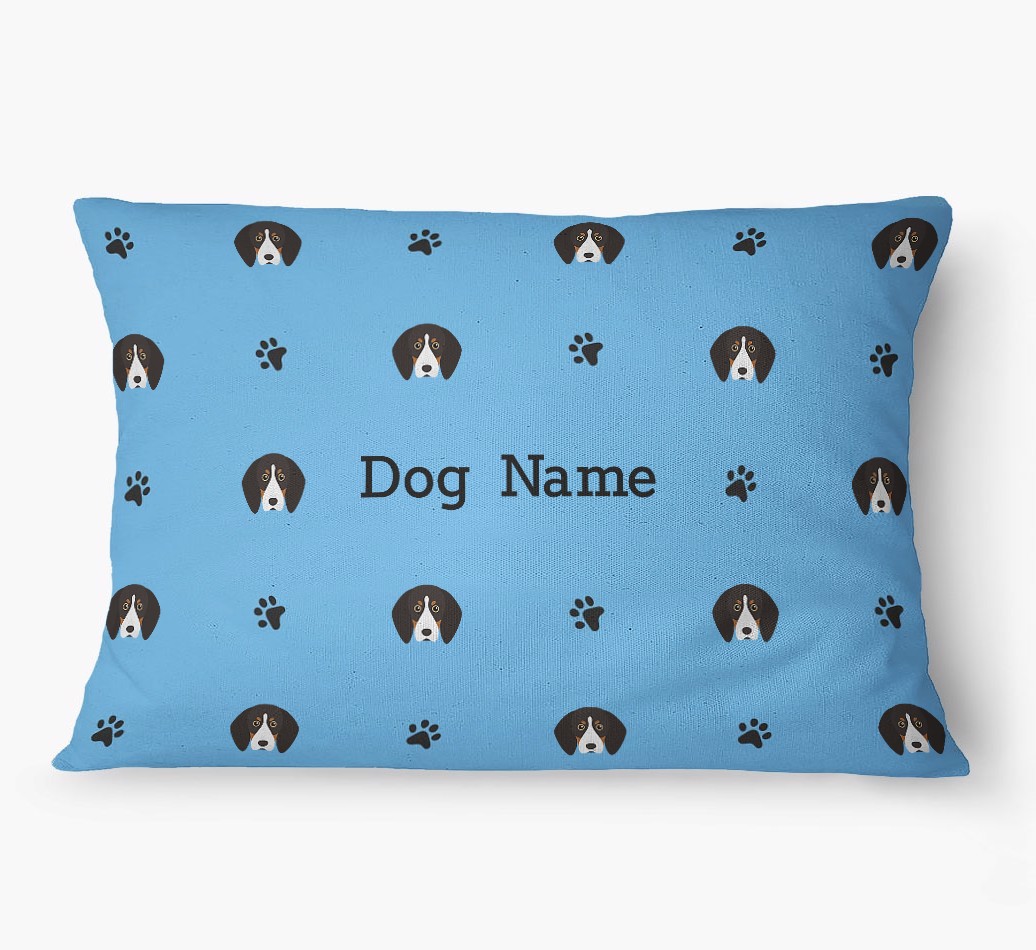 'Paw Print Pattern' - Personalized {breedFullName} Dog Bed