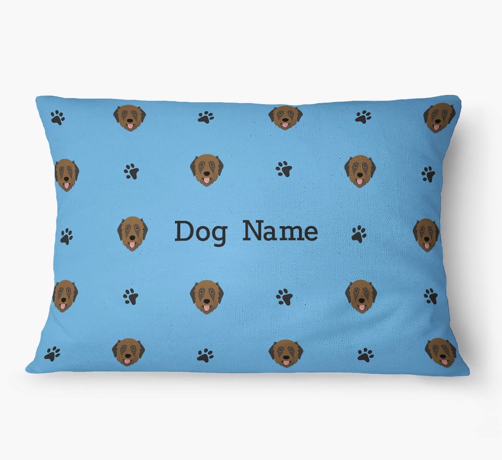 'Paw Print Pattern' - Personalized {breedFullName} Dog Bed