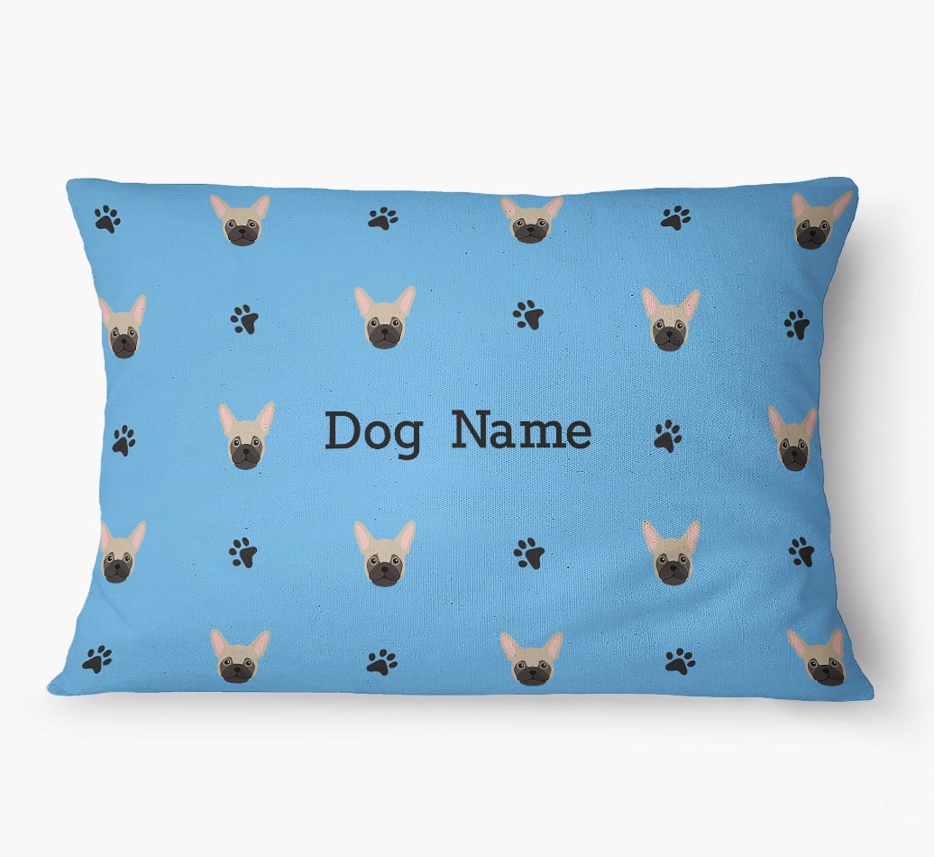 'Paw Print Pattern' - Personalized {breedFullName} Dog Bed