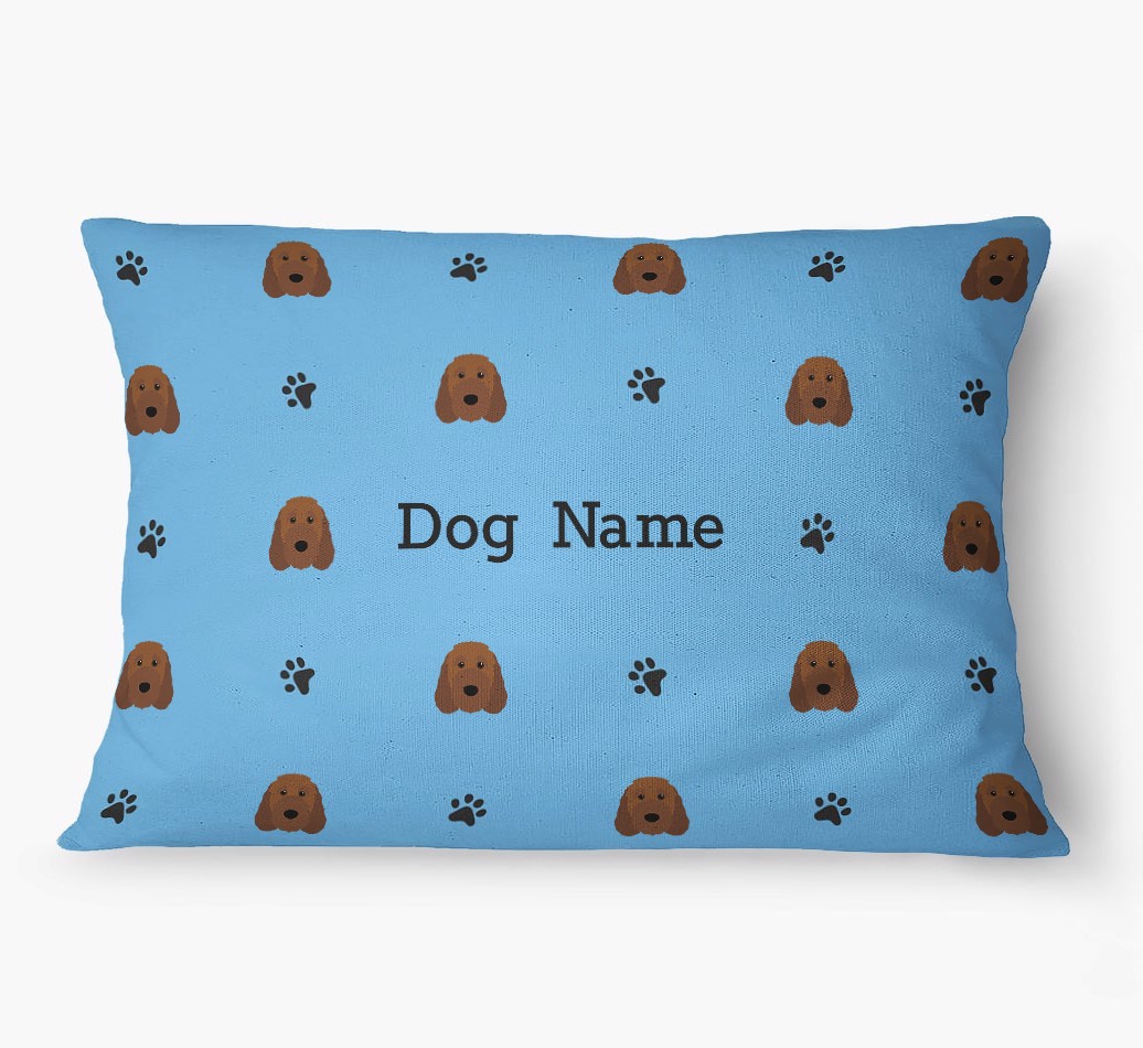'Paw Print Pattern' - Personalized {breedFullName} Dog Bed