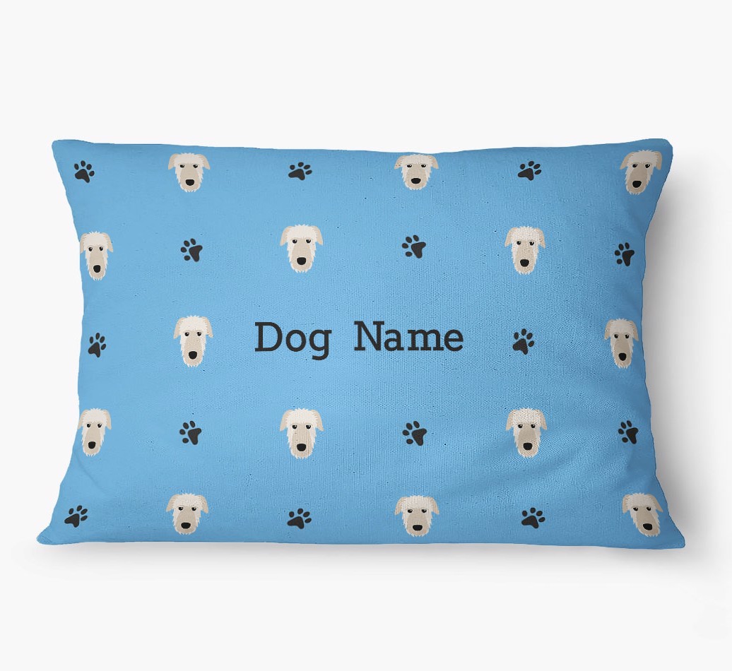 'Paw Print Pattern' - Personalized {breedFullName} Dog Bed