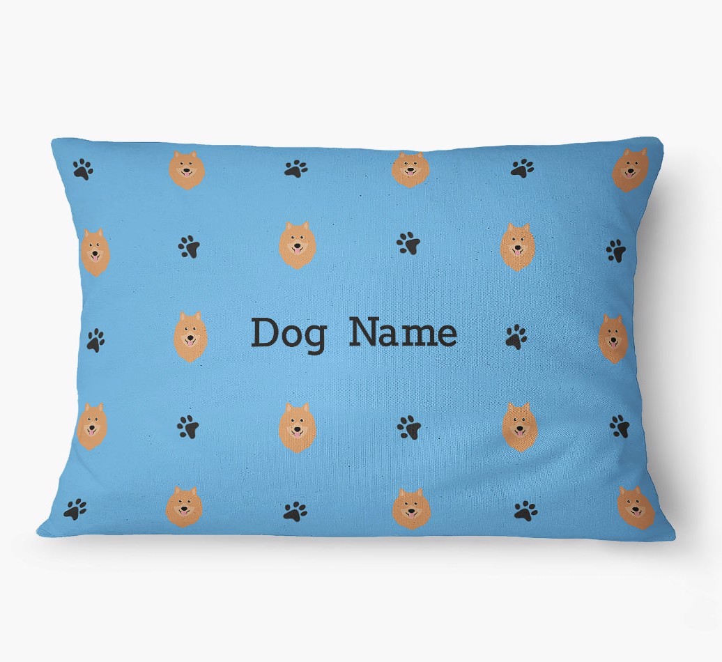 'Paw Print Pattern' - Personalized {breedFullName} Dog Bed