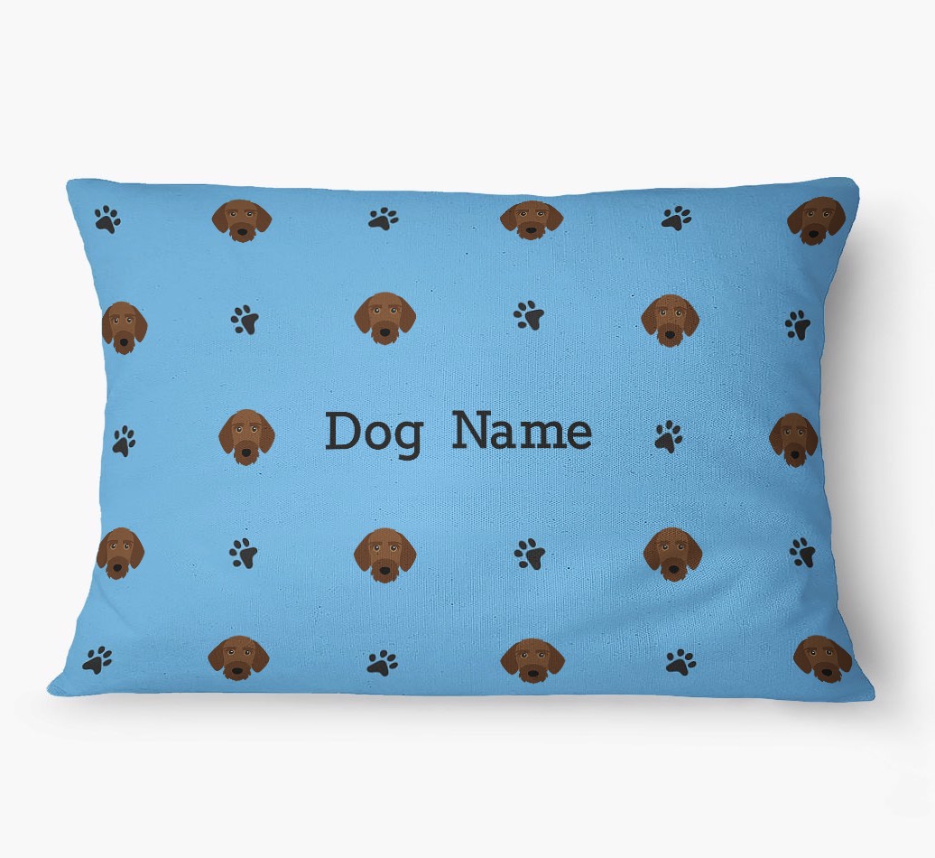 'Paw Print Pattern' - Personalized {breedFullName} Dog Bed