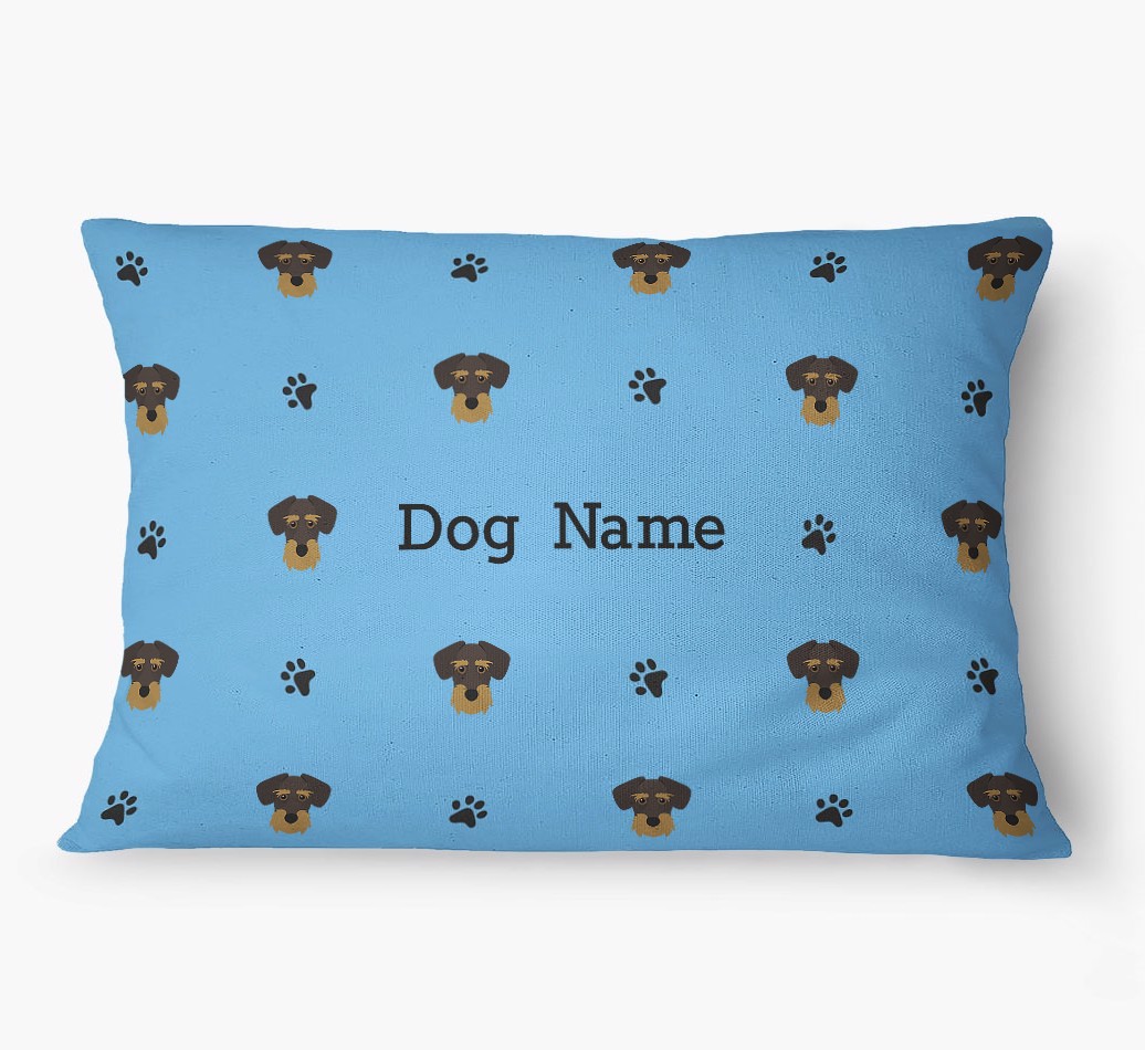 'Paw Print Pattern' - Personalized {breedFullName} Dog Bed
