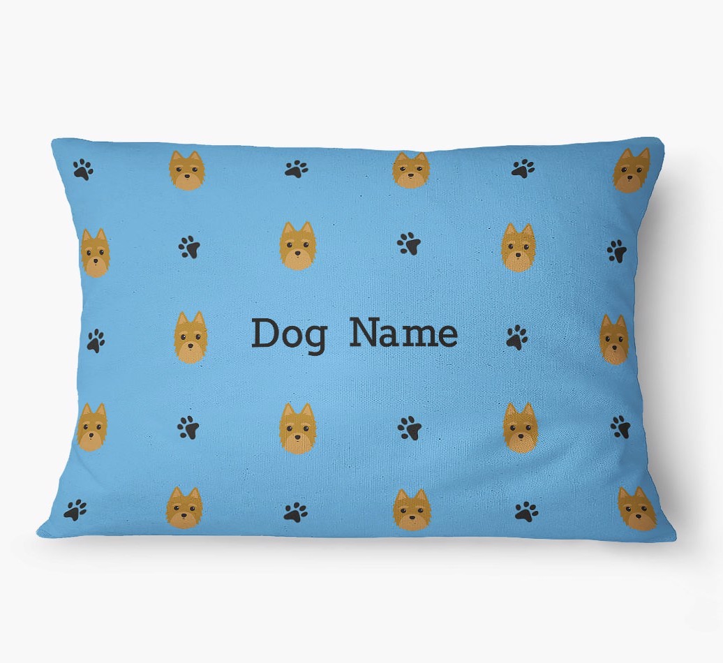'Paw Print Pattern' - Personalized {breedFullName} Dog Bed
