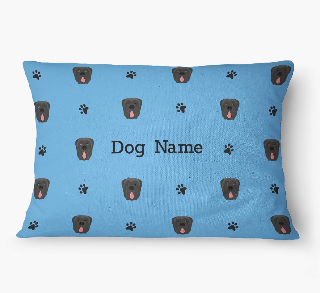 'Paw Print Pattern' - Personalized {breedFullName} Dog Bed