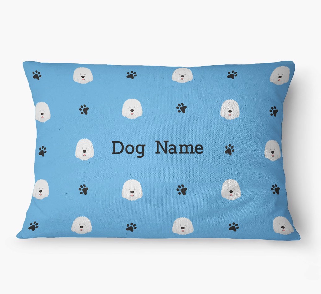 'Paw Print Pattern' - Personalized {breedFullName} Dog Bed