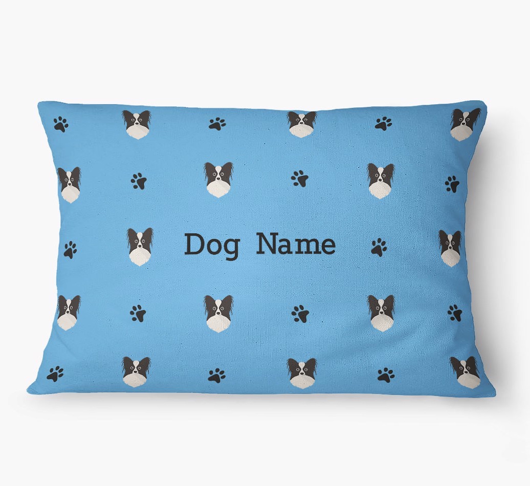 'Paw Print Pattern' - Personalized {breedFullName} Dog Bed