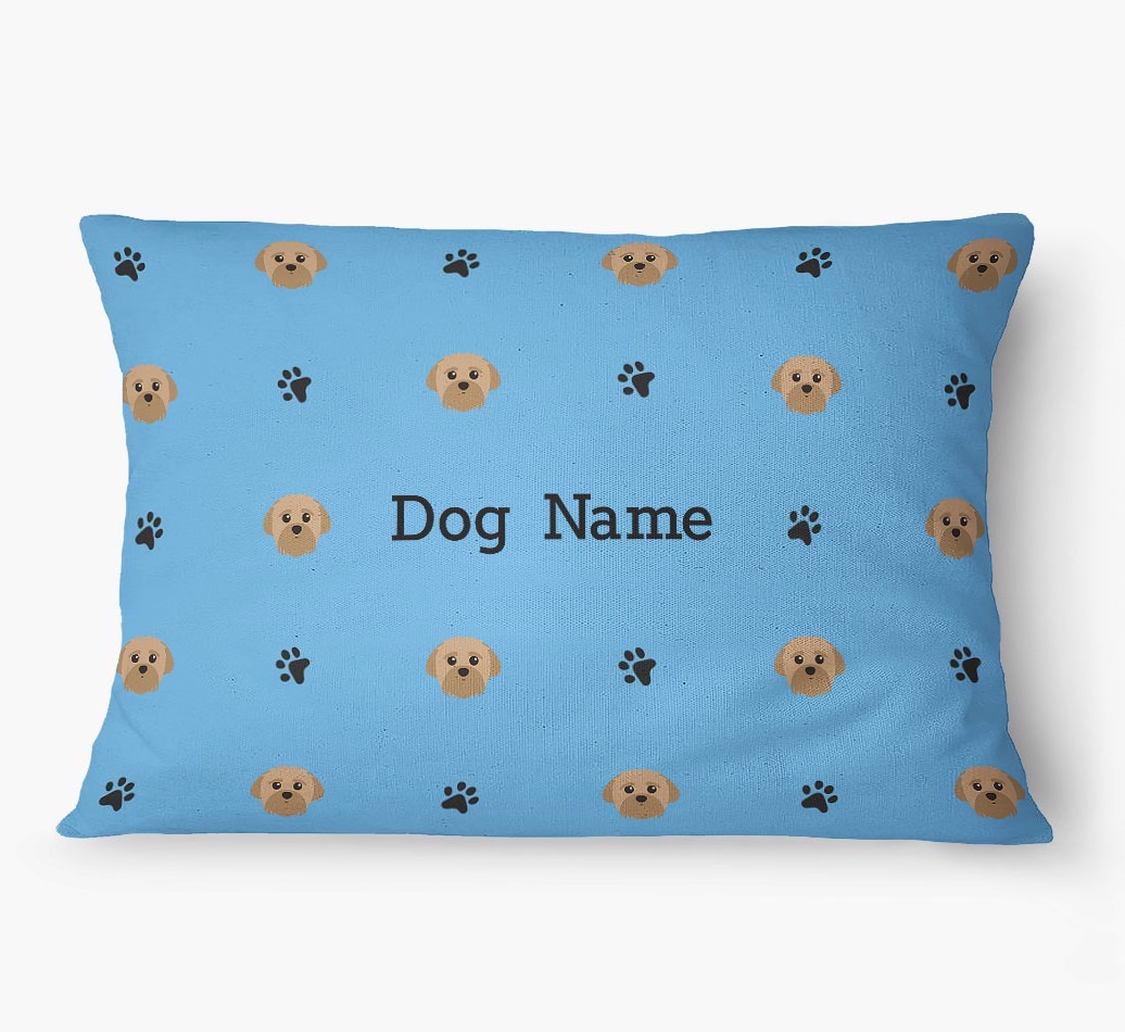 'Paw Print Pattern' - Personalized {breedFullName} Dog Bed
