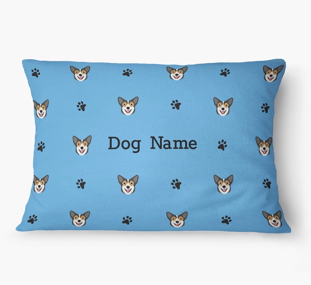 'Paw Print Pattern' - Personalized {breedFullName} Dog Bed