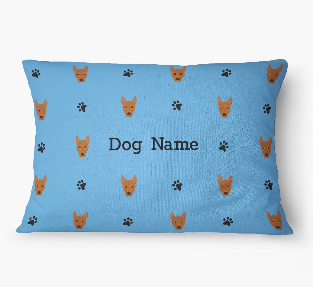'Paw Print Pattern' - Personalized {breedFullName} Dog Bed