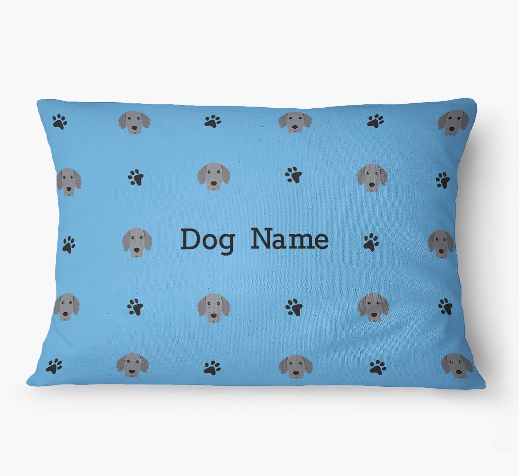 'Paw Print Pattern' - Personalized {breedFullName} Dog Bed