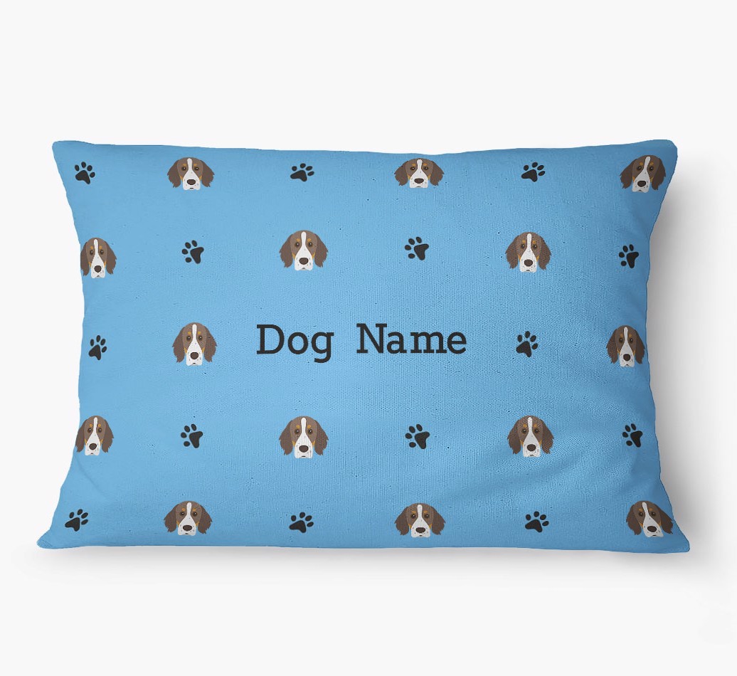 'Paw Print Pattern' - Personalized {breedFullName} Dog Bed