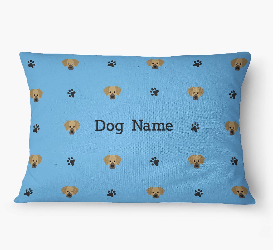 'Paw Print Pattern' - Personalized {breedFullName} Dog Bed