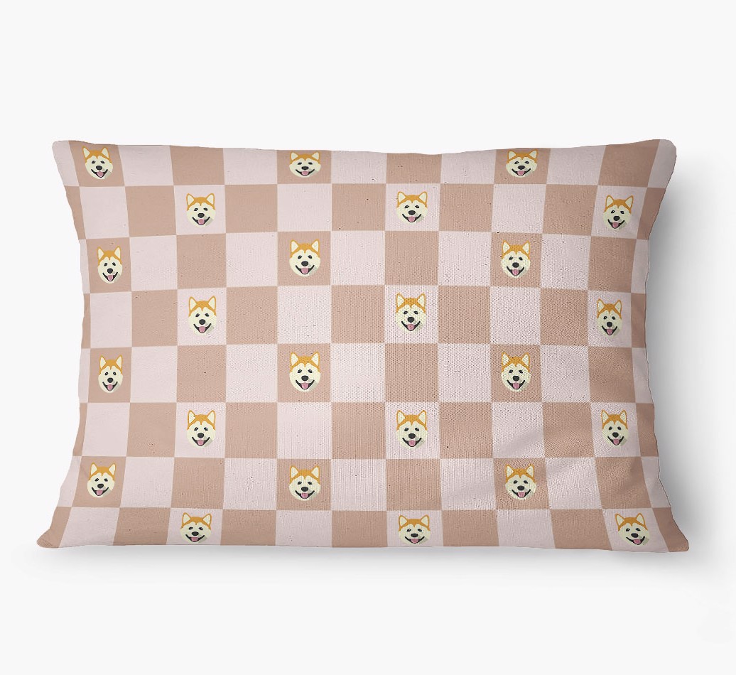 'Checkered Pattern' - Personalised {breedFullName} Dog Bed