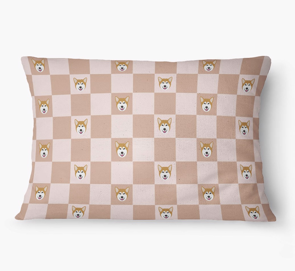 'Checkered Pattern' - Personalised {breedFullName} Dog Bed