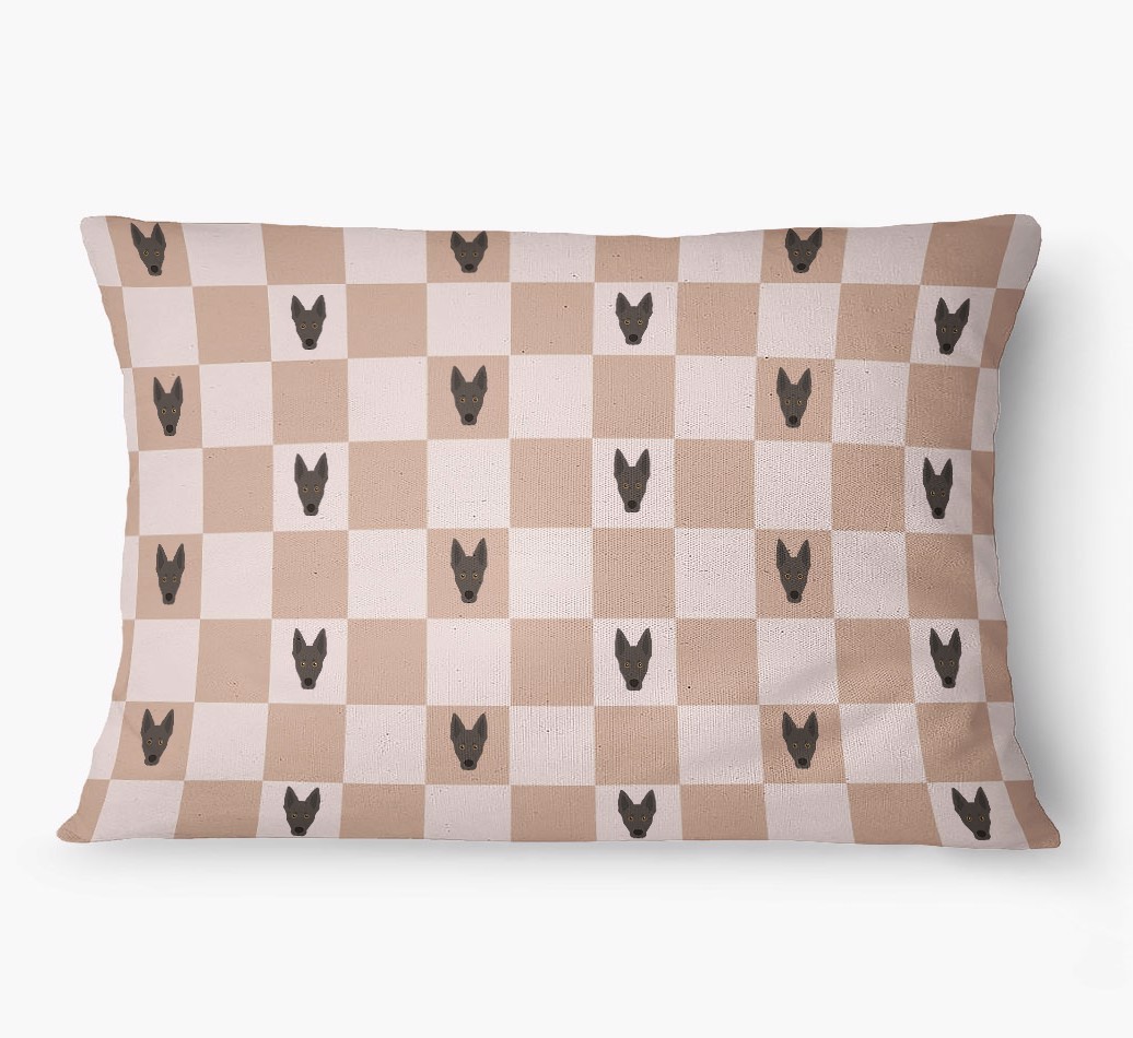 'Checkered Pattern' - Personalized {breedFullName} Dog Bed