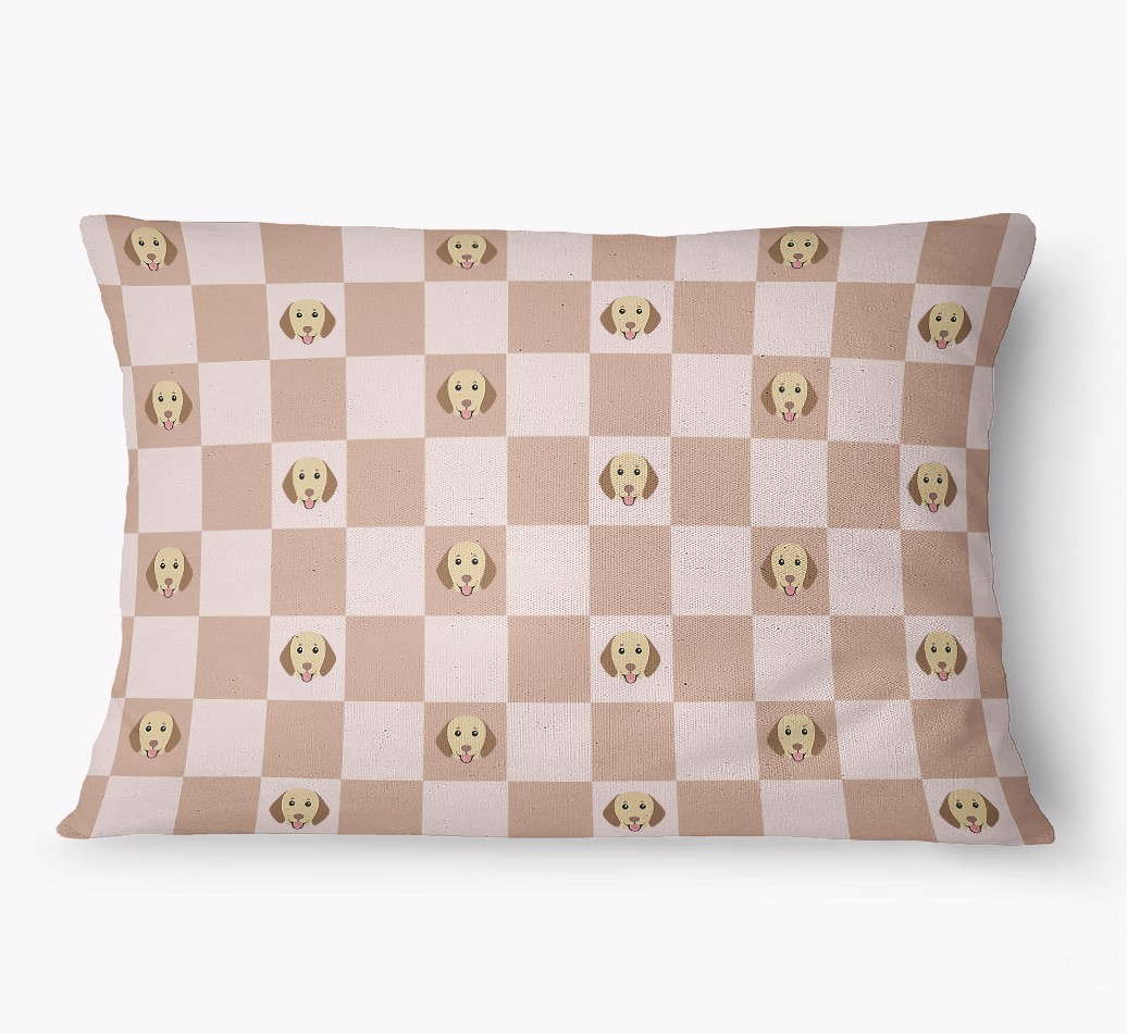 'Checkered Pattern' - Personalized {breedFullName} Dog Bed