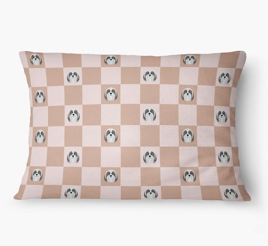 'Checkered Pattern' - Personalized {breedFullName} Dog Bed