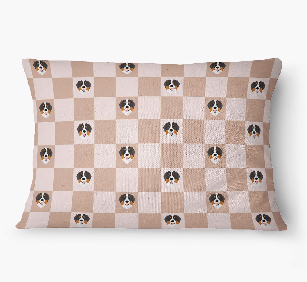 'Checkered Pattern' - Personalized {breedFullName} Dog Bed