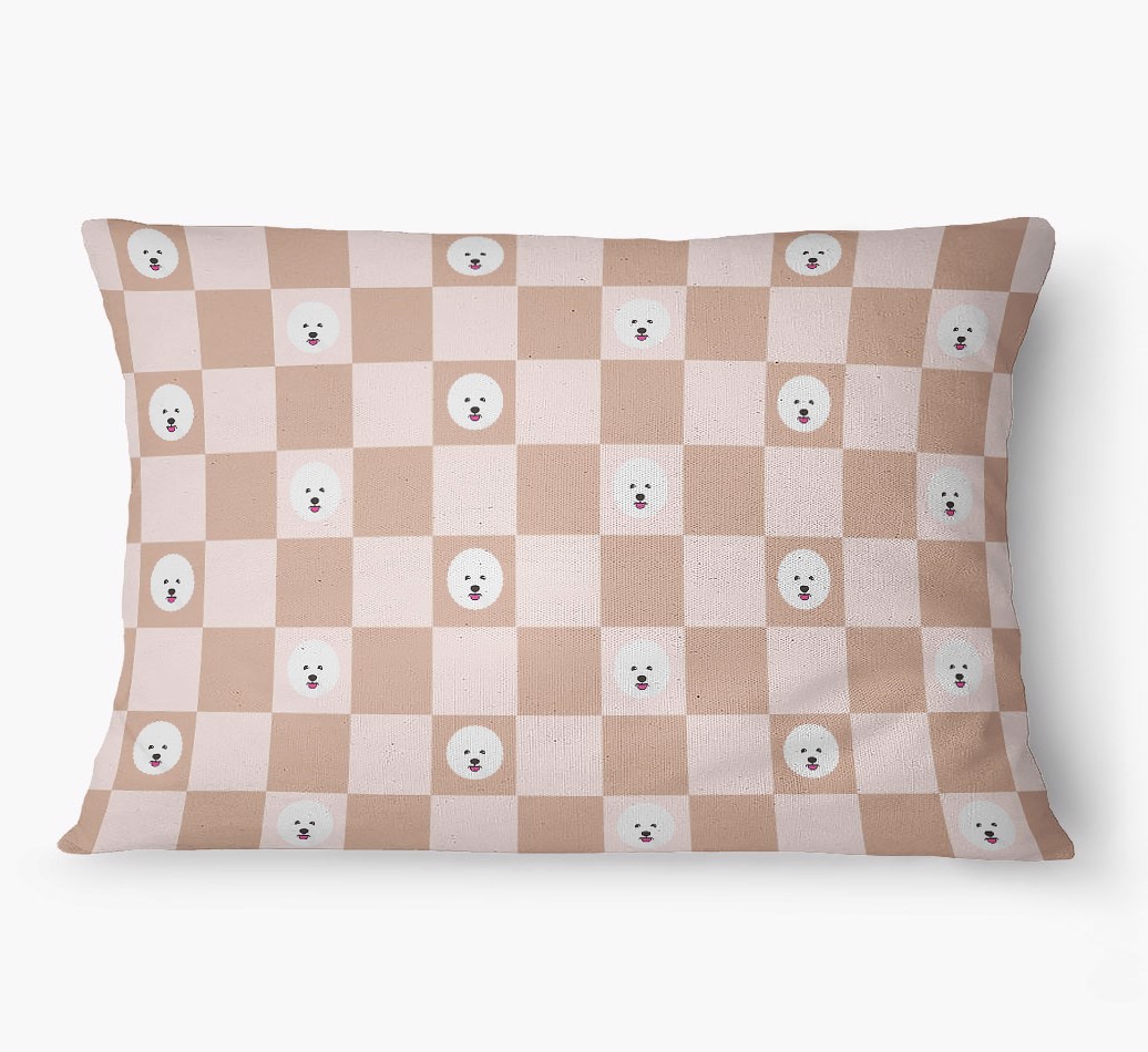 'Checkered Pattern' - Personalized {breedFullName} Dog Bed