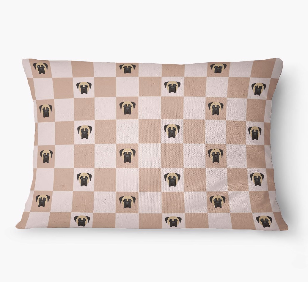 'Checkered Pattern' - Personalised {breedFullName} Dog Bed