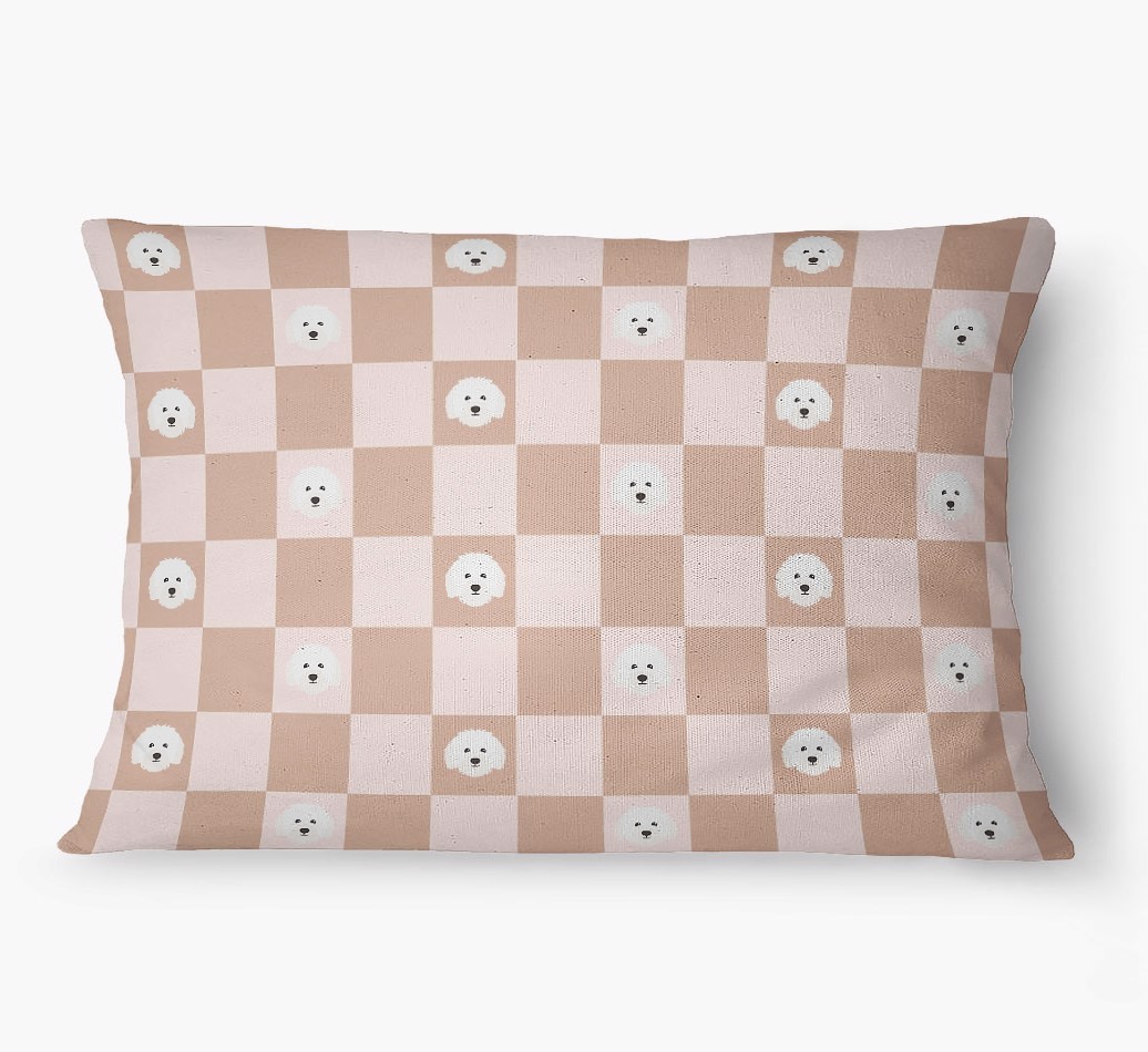 'Checkered Pattern' - Personalized {breedFullName} Dog Bed