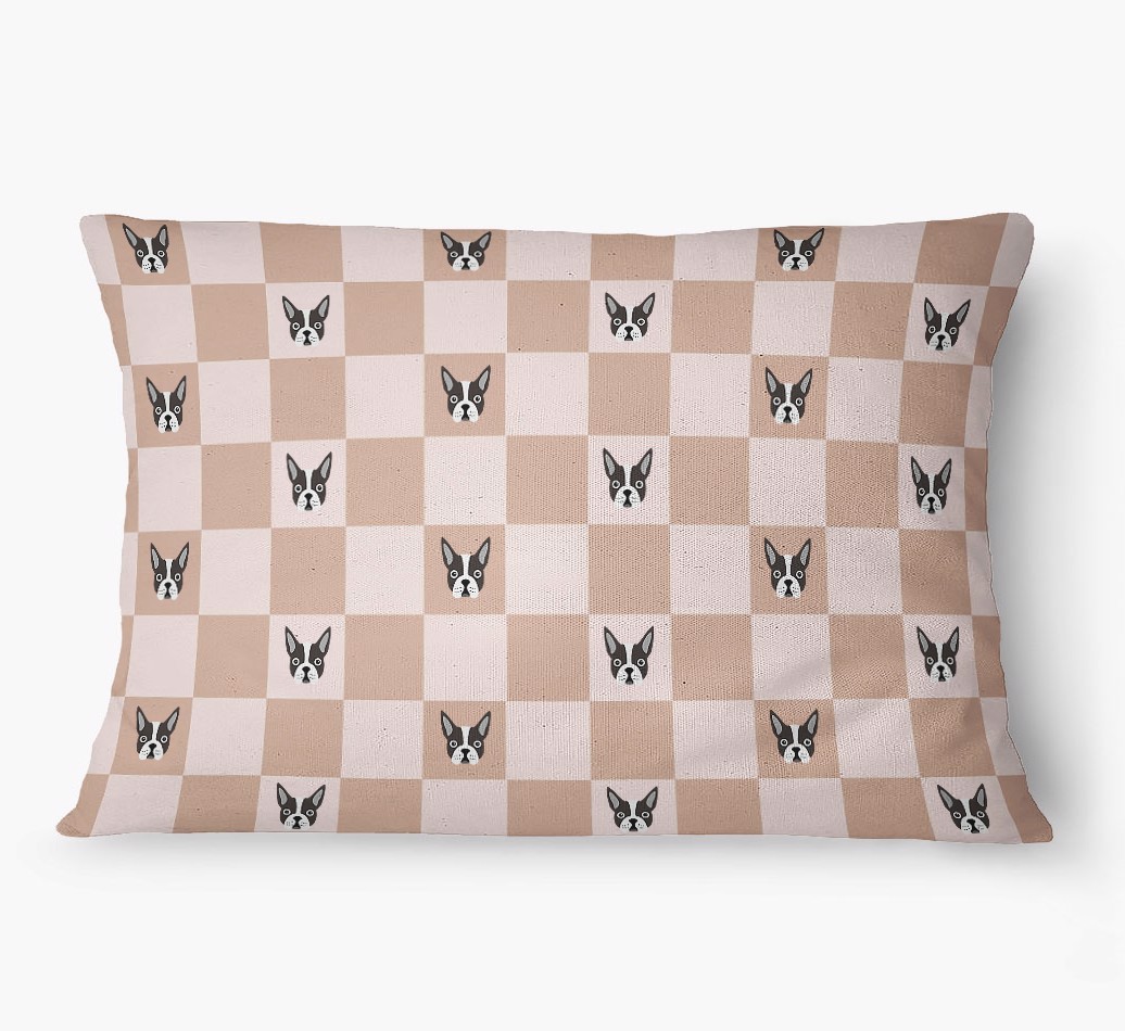 'Checkered Pattern' - Personalized {breedFullName} Dog Bed