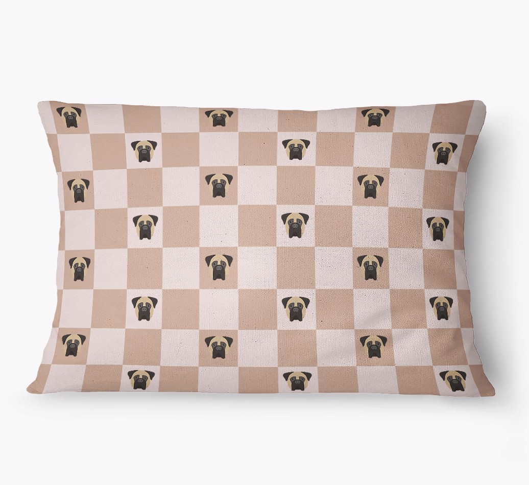 'Checkered Pattern' - Personalized {breedFullName} Dog Bed