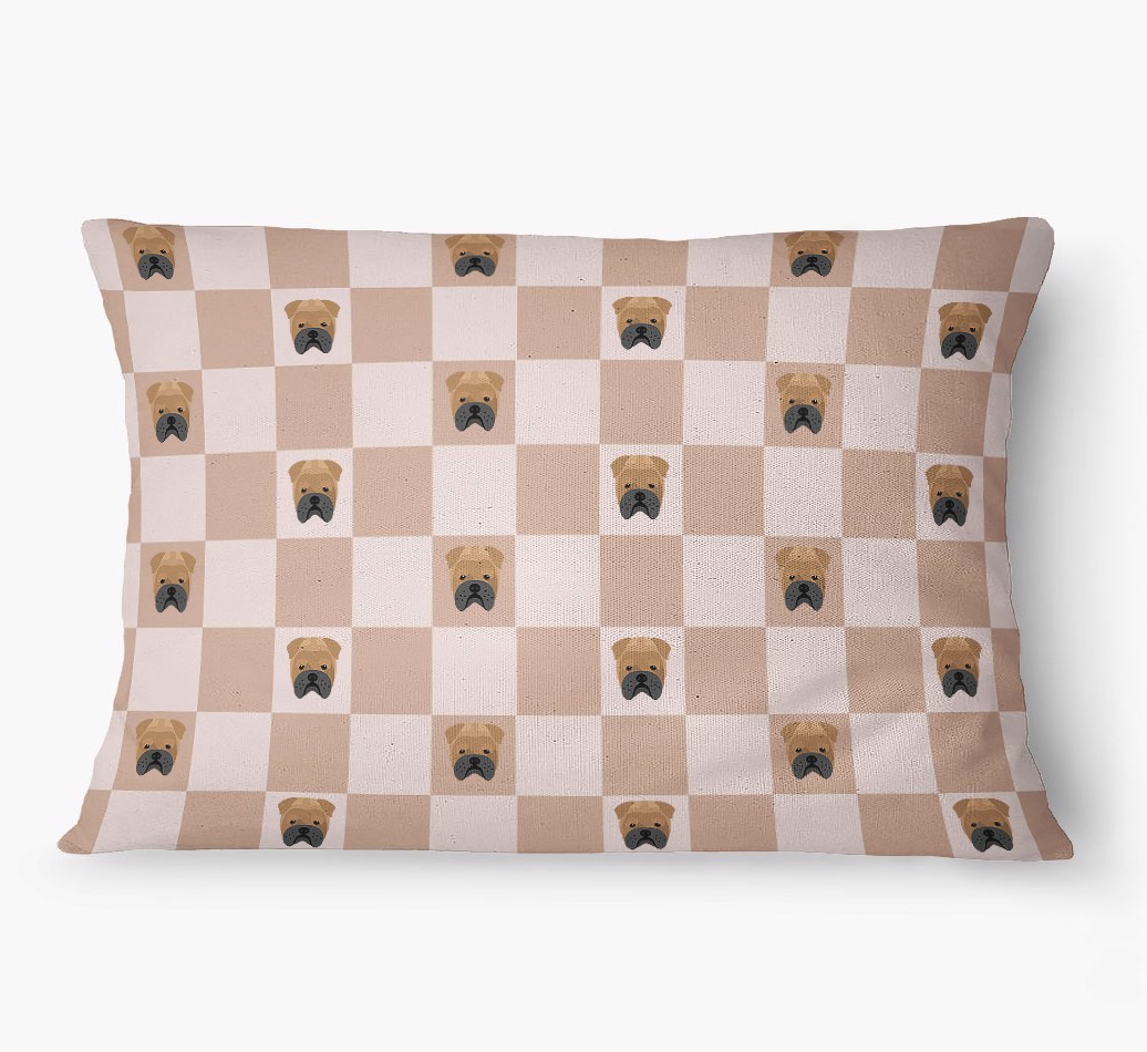 'Checkered Pattern' - Personalized {breedFullName} Dog Bed