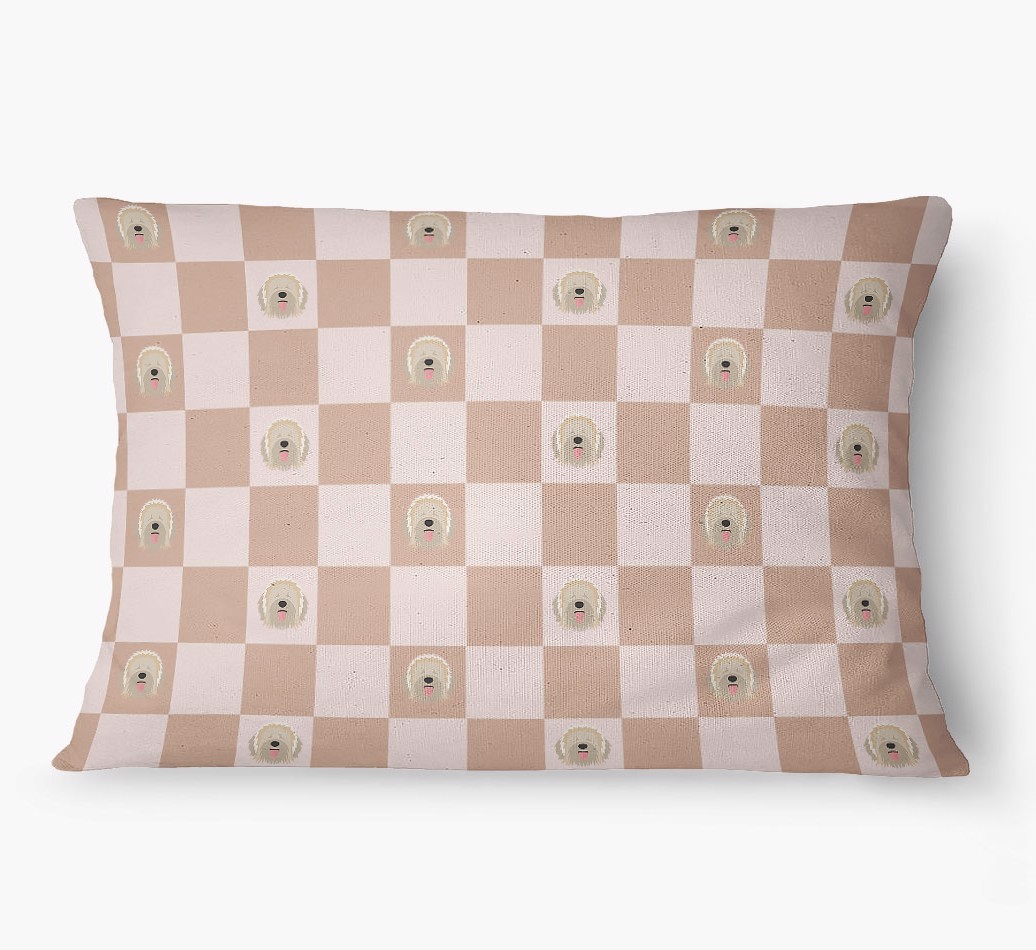 'Checkered Pattern' - Personalized {breedFullName} Dog Bed