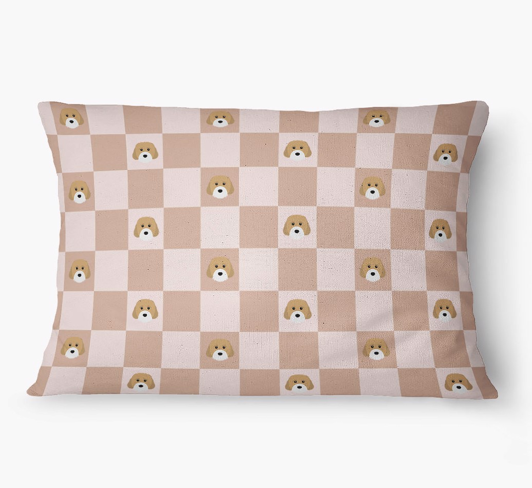 'Checkered Pattern' - Personalized {breedFullName} Dog Bed