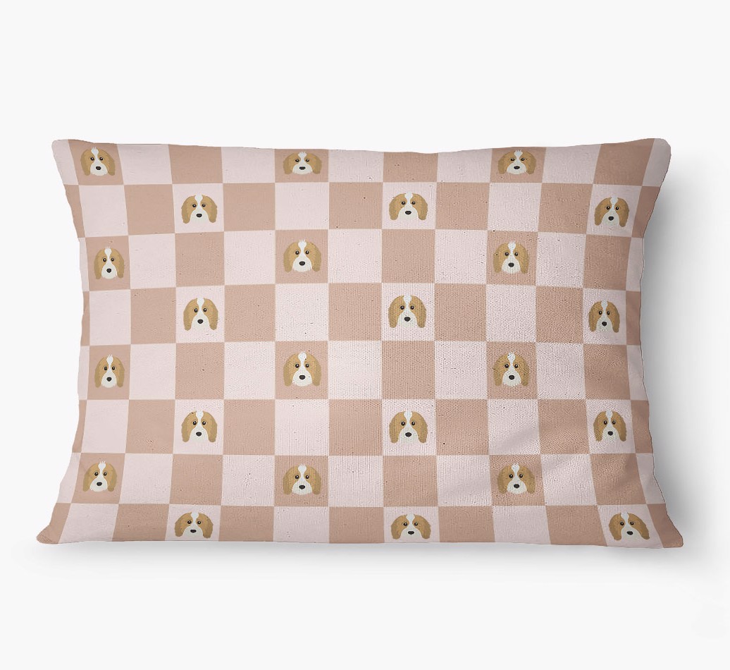 'Checkered Pattern' - Personalised {breedFullName} Dog Bed