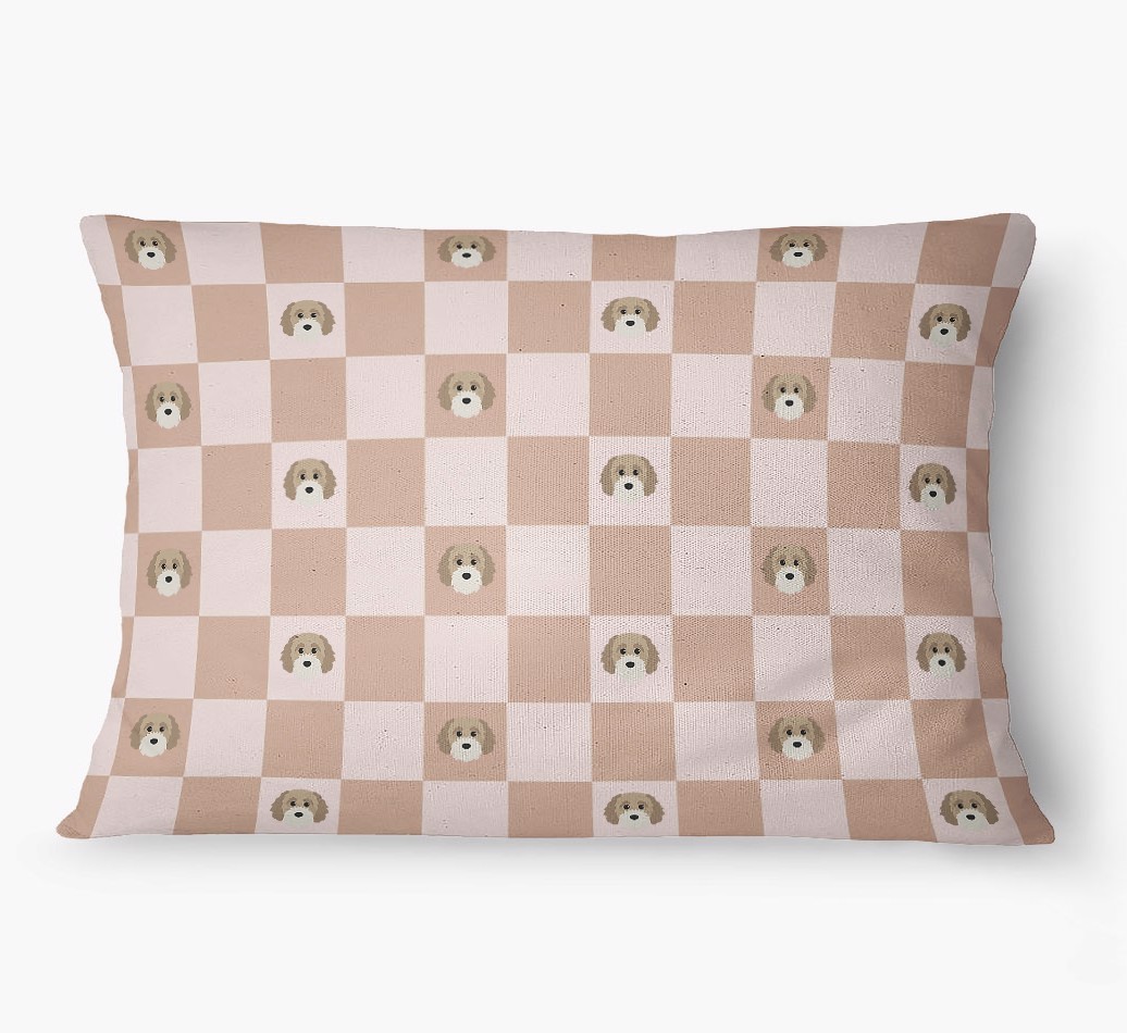 'Checkered Pattern' - Personalized {breedFullName} Dog Bed