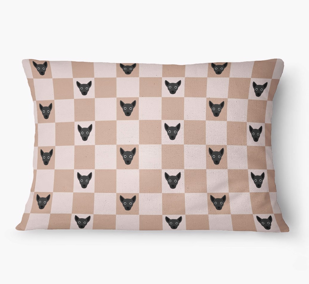 'Checkered Pattern' - Personalized {breedFullName} Dog Bed